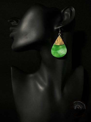 Zöld csepp fülbevaló