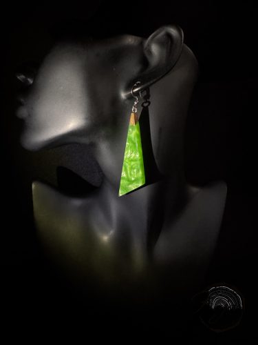 Almazöld háromszög fülbevaló