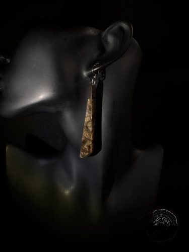 Barna epoxy fülbevaló