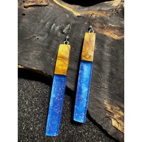 Csillogó kék fülbevaló