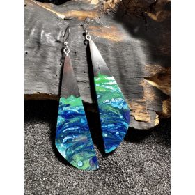 Absztrakt vasfa fülbevaló