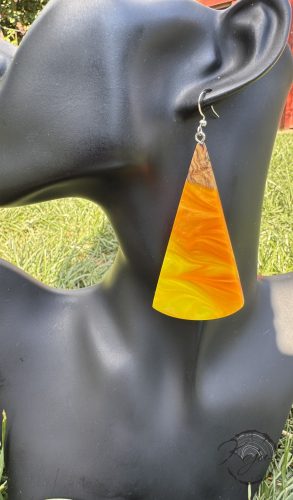 Narancs-citrom fülbevaló 