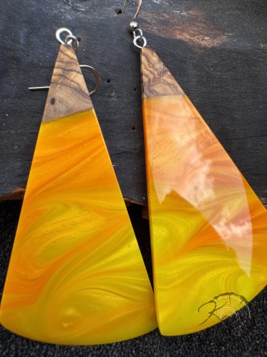 Narancs-citrom fülbevaló 