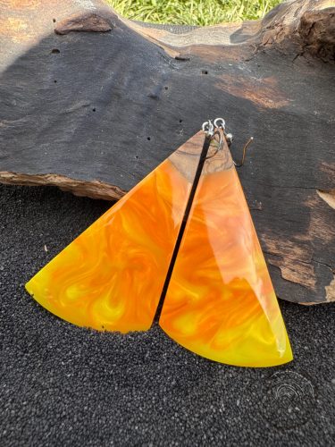 Narancs-citrom fülbevaló 